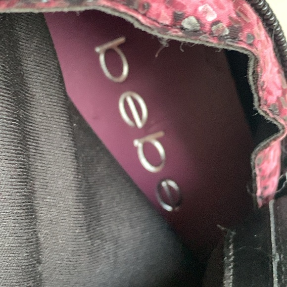 Bebe Purple Skakeskin Pointed Toe Boots - Picture 15 of 16